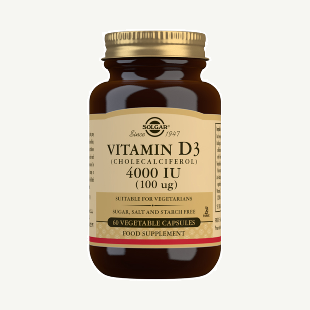 Vitamin D3 4000 IU (100 µg), 60 vegetabiliska kapslar