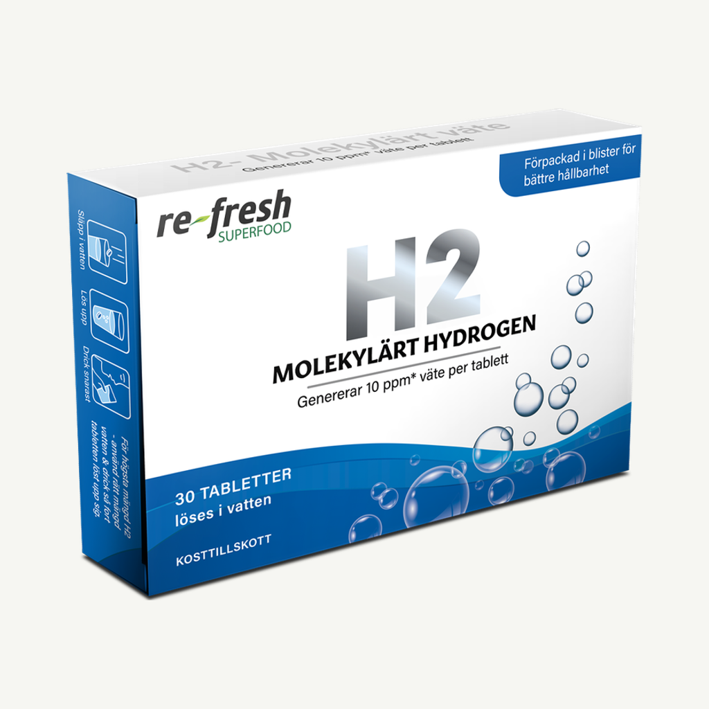 Re-fresh Superfood H2 Molekylärt Väte 30 tabletter