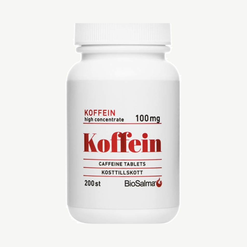 BioSalma Koffein 100 mg 200 tabletter