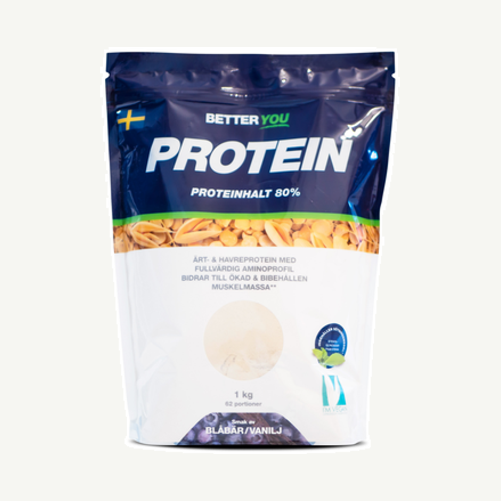 Ärt-Havreprotein Blåbär/Vanilj 1kg