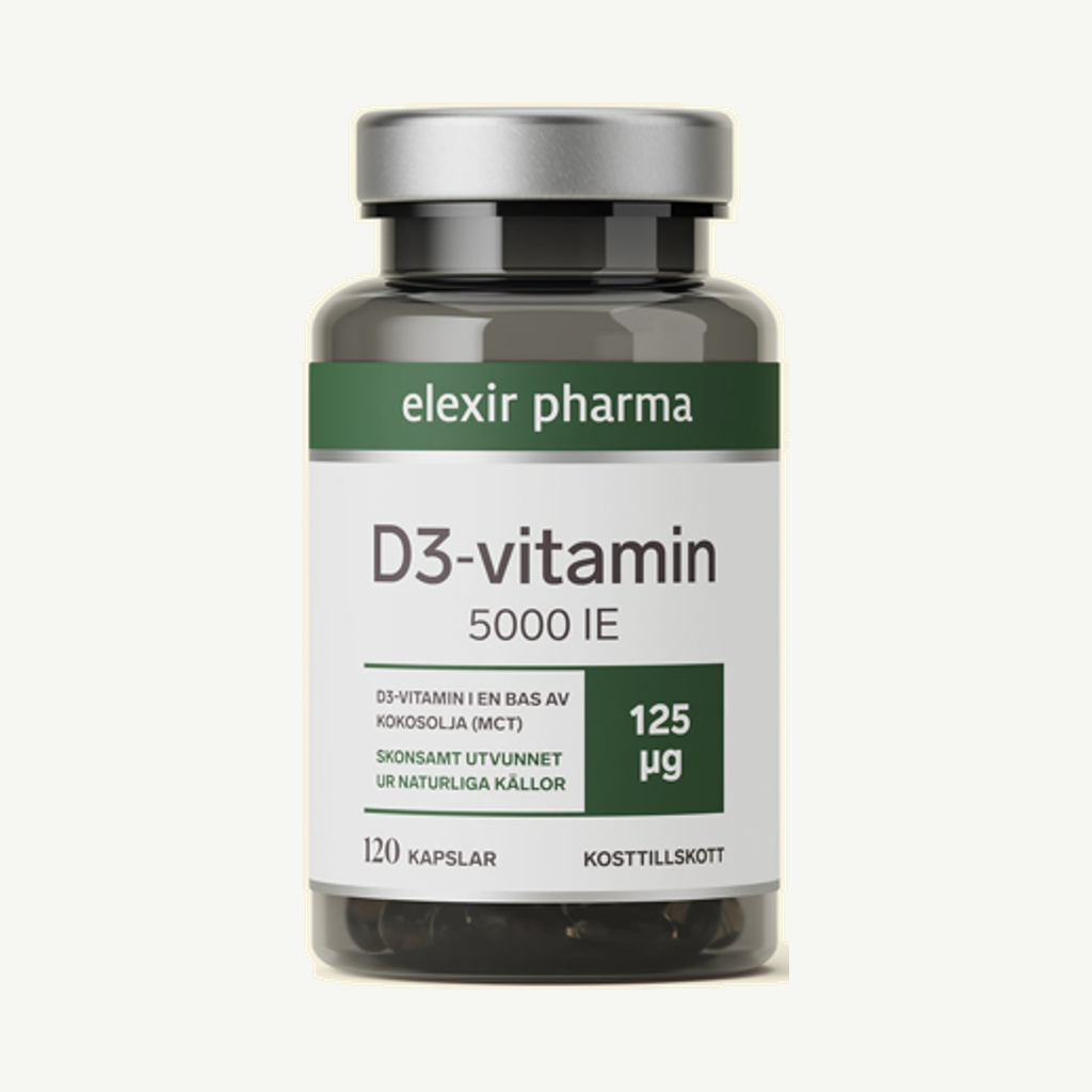 D3-vitamin 5000 IE, 120 kapslar