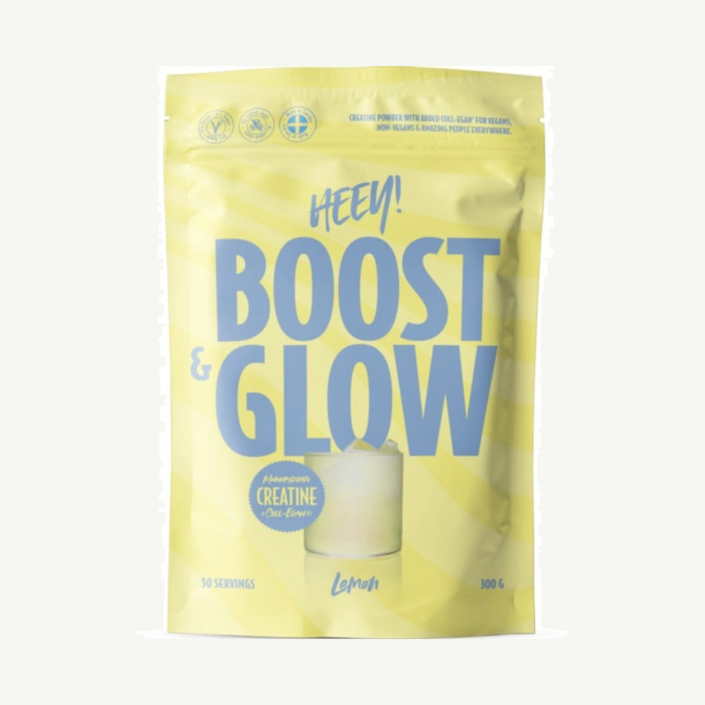 Heey! Boost & Glow, Creatine + Coll-Egan, Lemon, 300 g