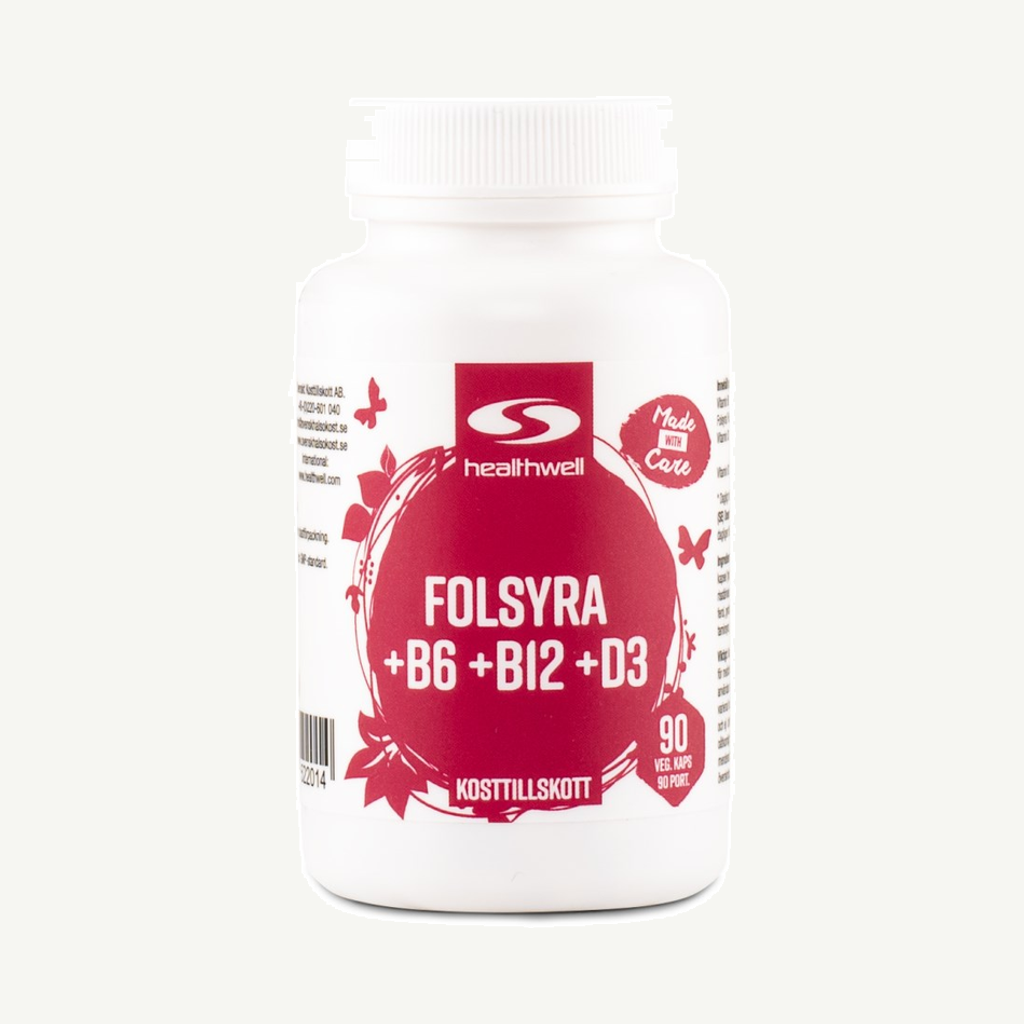 Healthwell Folsyra+B6+B12+D3