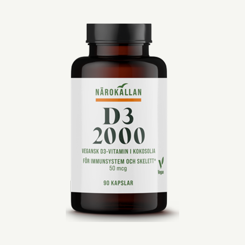 Närokällan D3-vitamin 2000 IE Vegan 90 kapslar