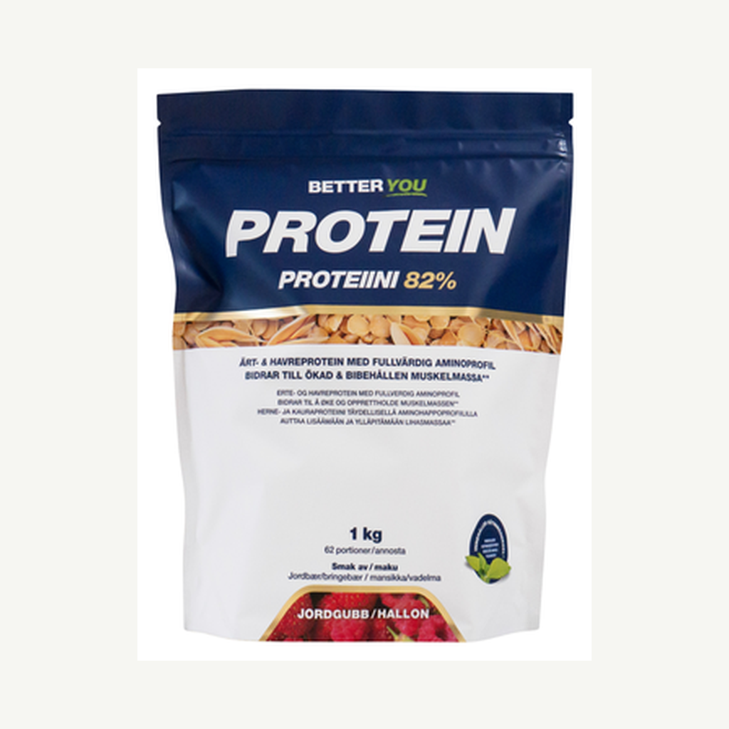 Ärt-Havreprotein Jordgubb/Hallon 1kg