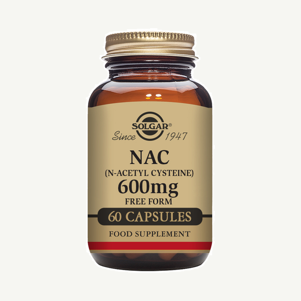 Solgar NAC 600 mg (N-Acetyl L-Cysteine) 60 kapslar