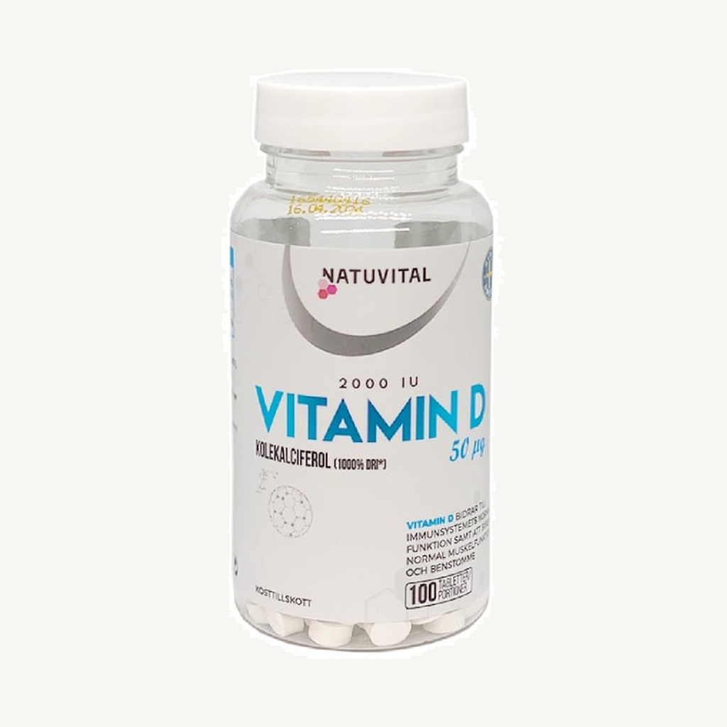 Natuvital Vitamin D 2000 IU 100 tabletter