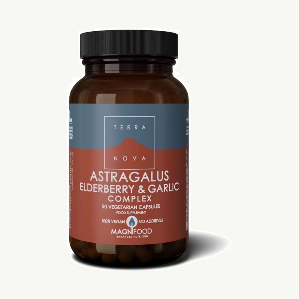 Terranova Astragalus, Elderberry & Garlic Complex Immune Support 50 kapslar