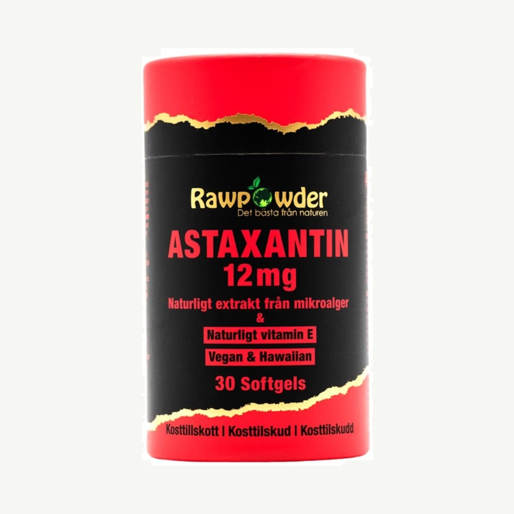 Rawpowder Astaxantin Extrakt Hawaiian 12 mg 30 softgels