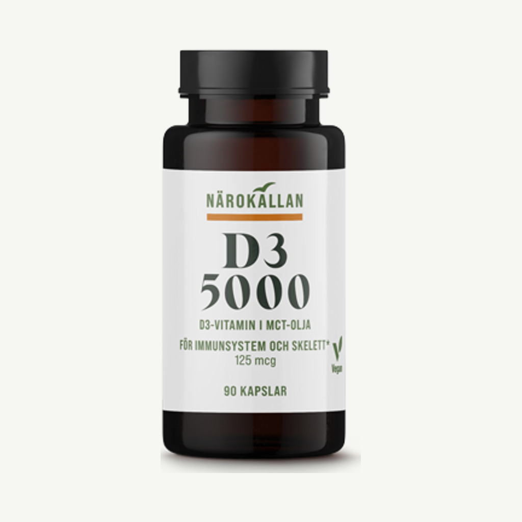 D3-vitamin 5000 IE Vegan, 90 kapslar