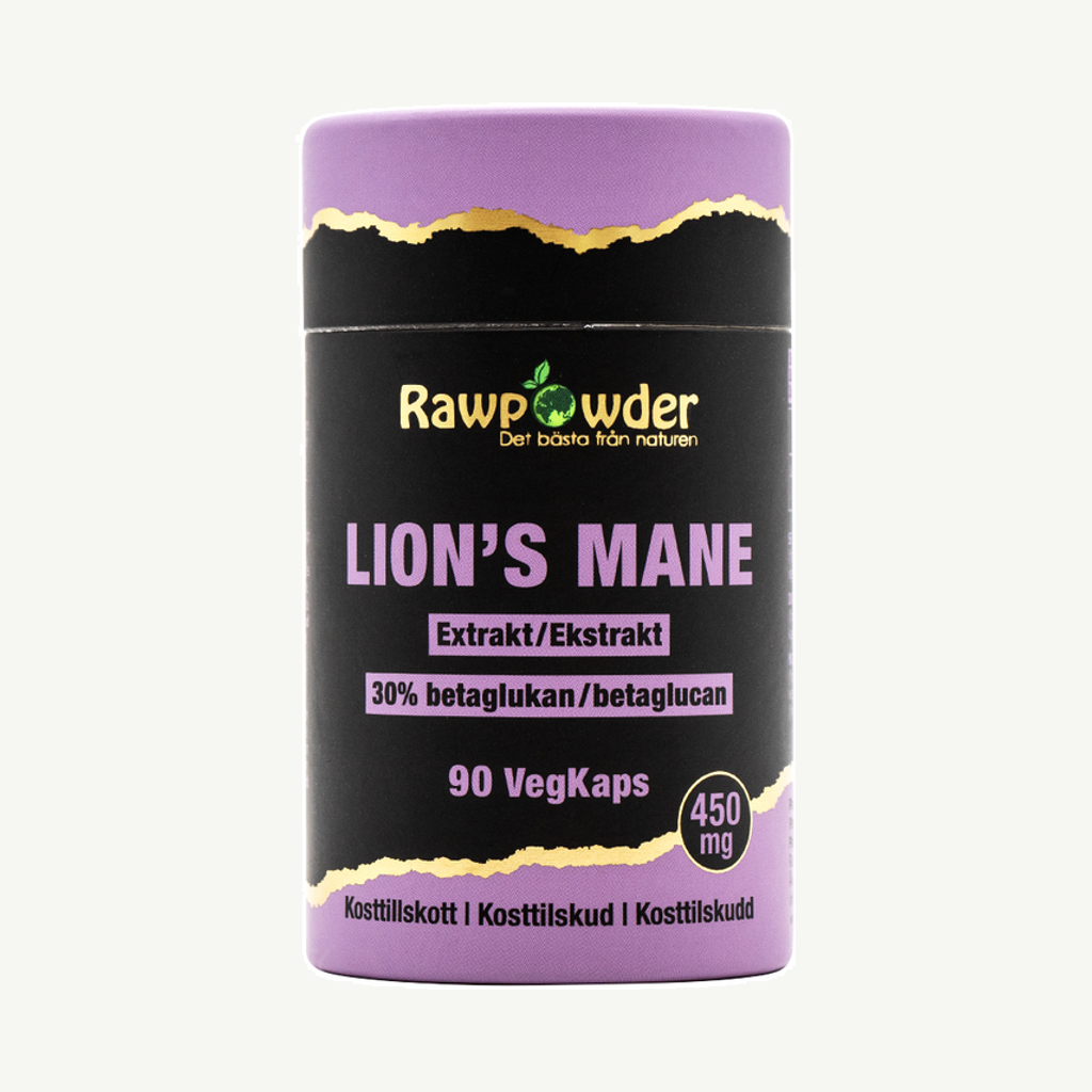 Rawpowder Lion's Mane Extrakt 450 mg 90 kapslar