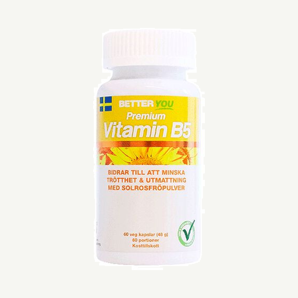 Premium Vitamin B5 60 kapslar