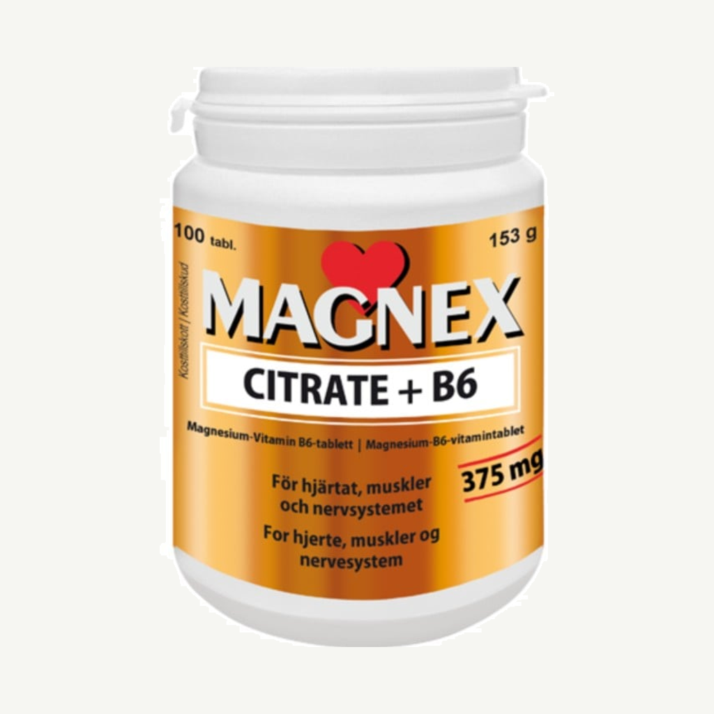 Magnex Citrate + B6 100 tabletter