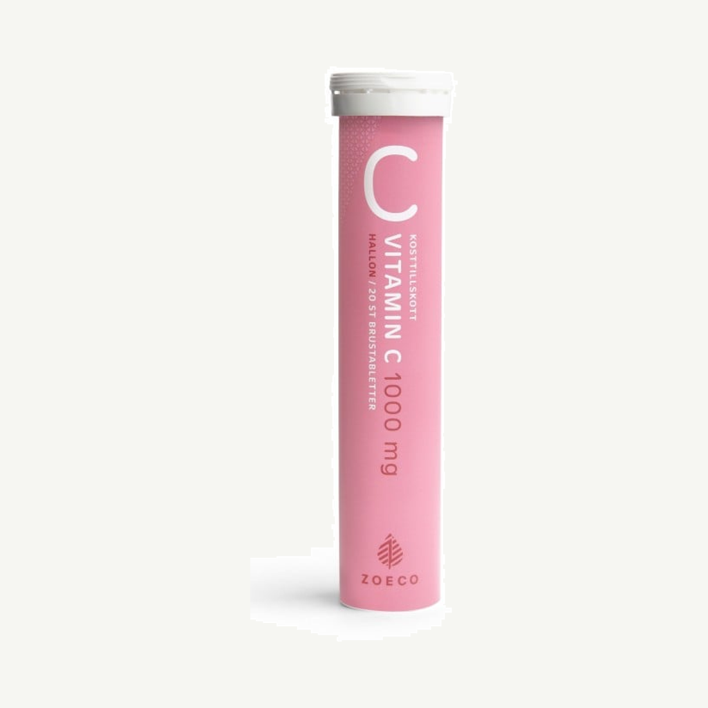 Zoeco Vitamin C 1000 mg Hallon 20 brustabletter