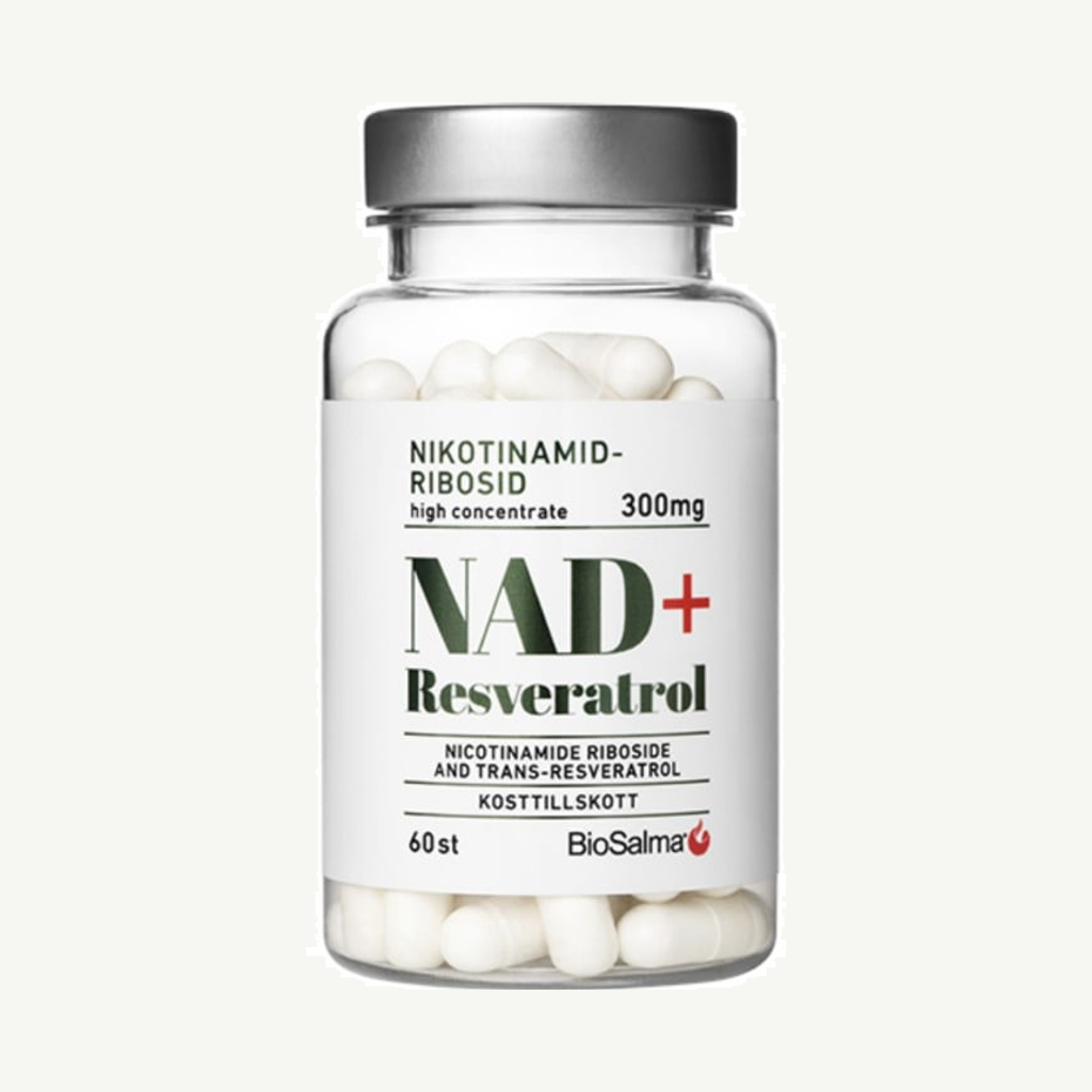 BioSalma NAD+ 300mg +Reservatrol 60 kapslar