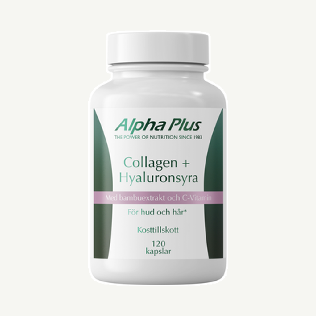 Alpha Plus Collagen + Hyaluronsyra Kapslar, 120 st