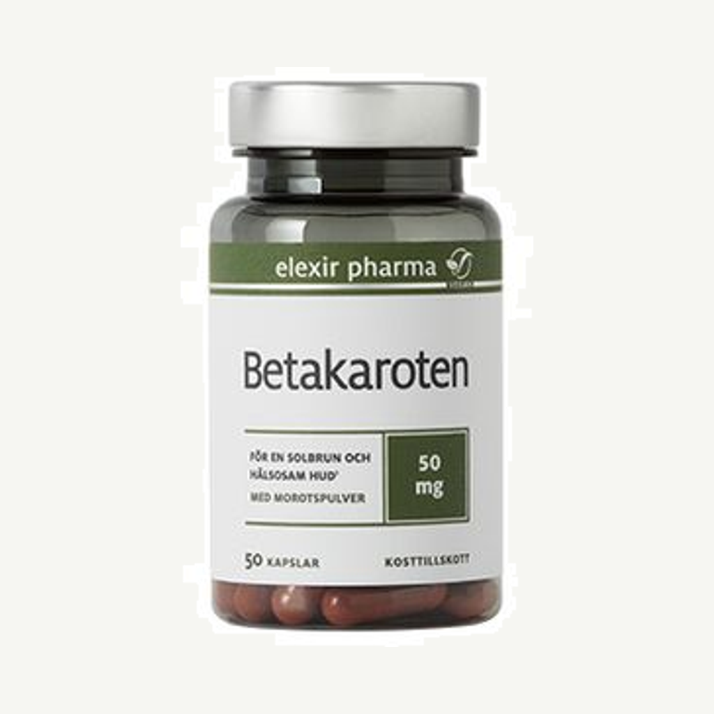 Betakaroten 50 mg 50 kapslar