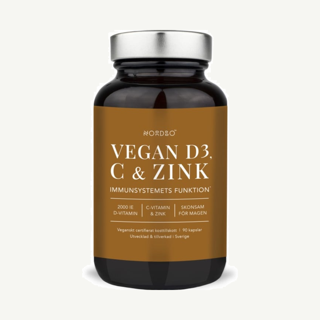 Nordbo Vegan D3, C-vitamin & Zink 90 kapslar