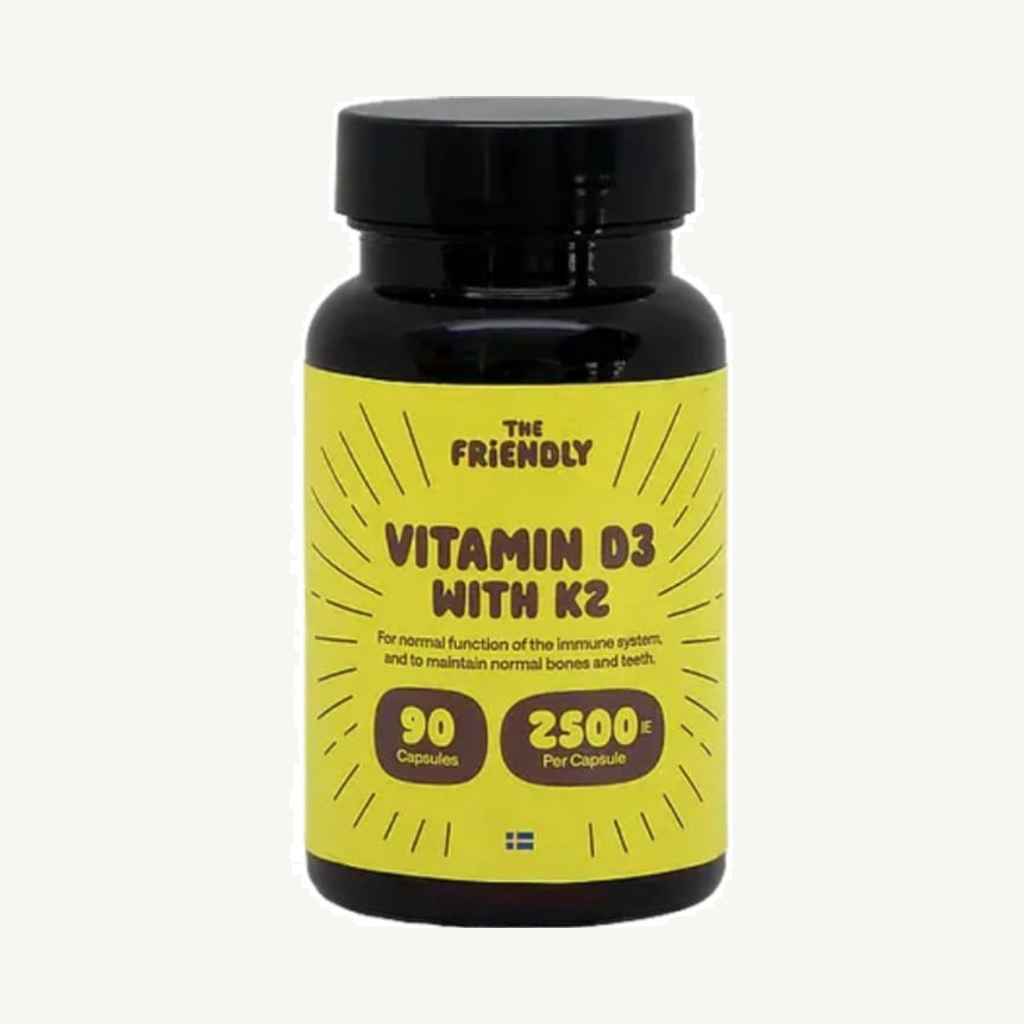 The Friendly Fat Company Vitamin D3 + K2, 90 kapslar