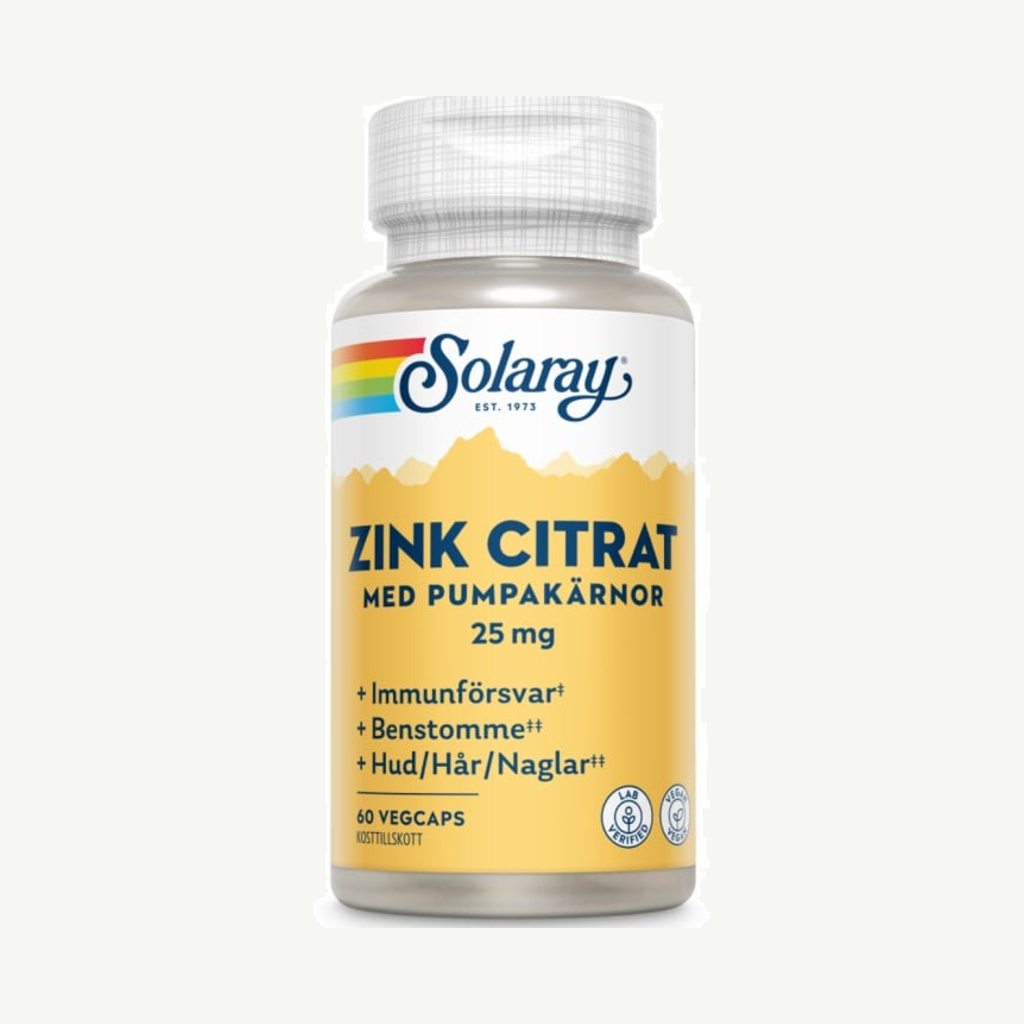 Solaray Zink Citrat 60 kapslar