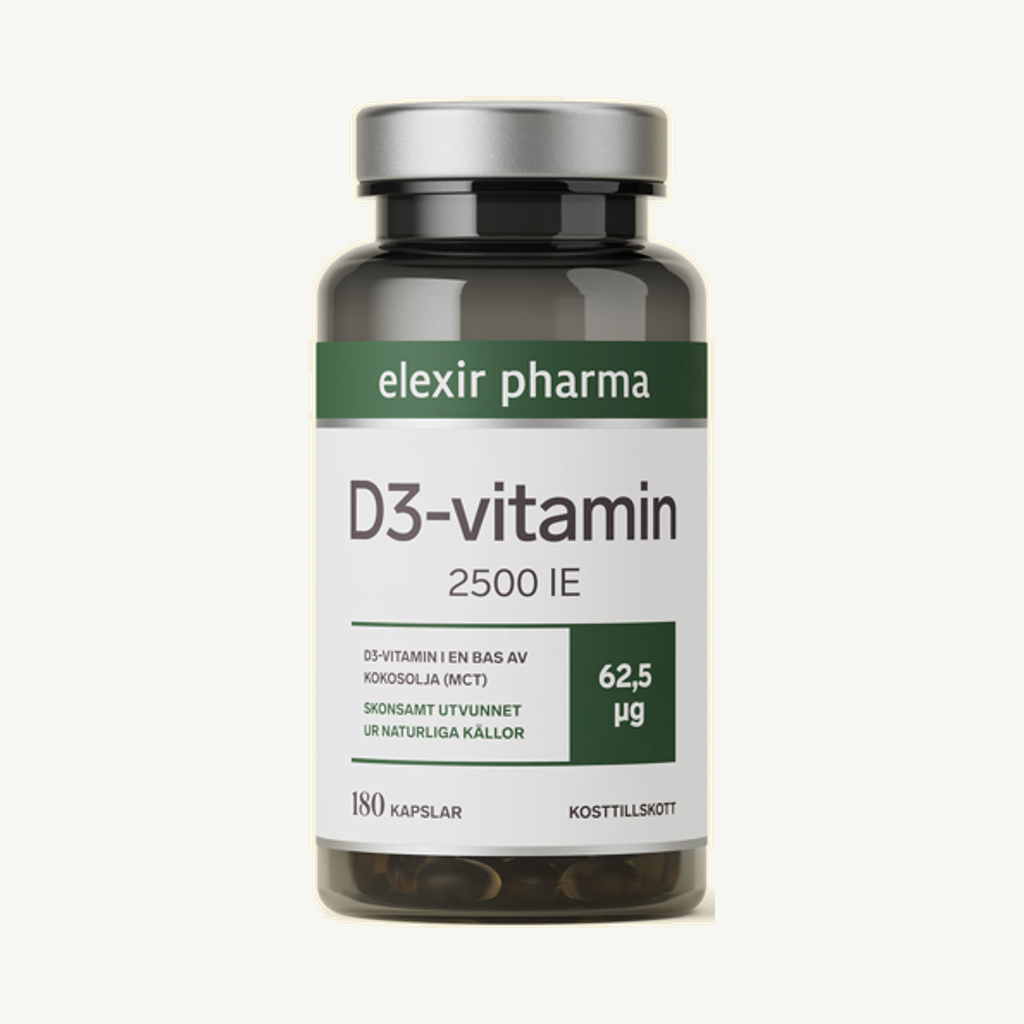 D3-vitamin 2500 IE, 180 kapslar