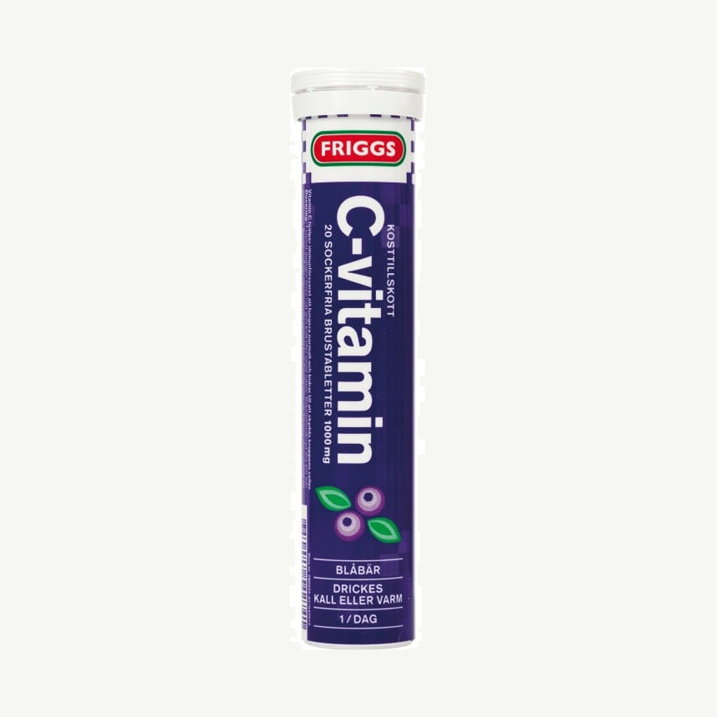 Friggs C-vitamin Blåbär 20 brustabletter