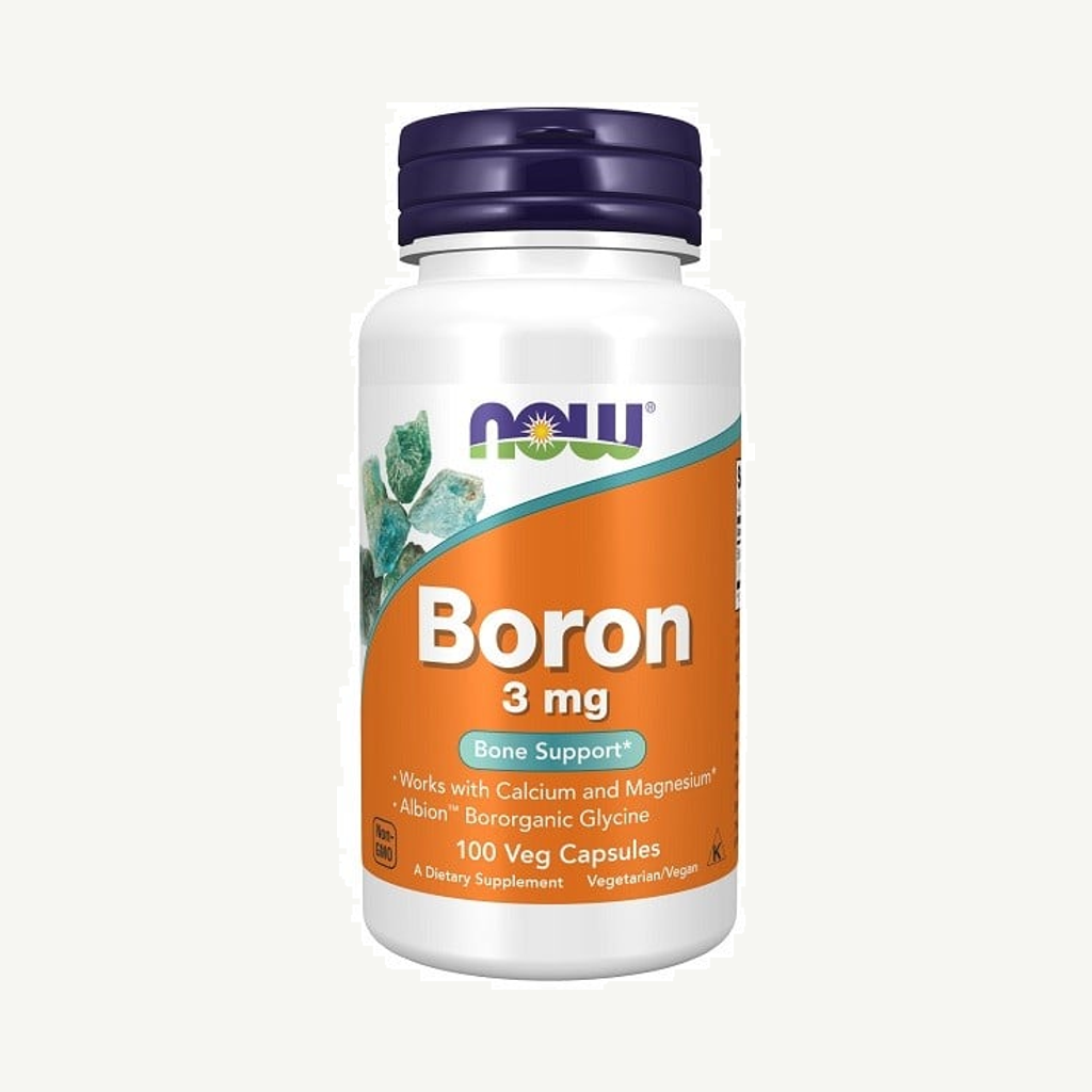 NOW Boron 3 mg 100 kapslar