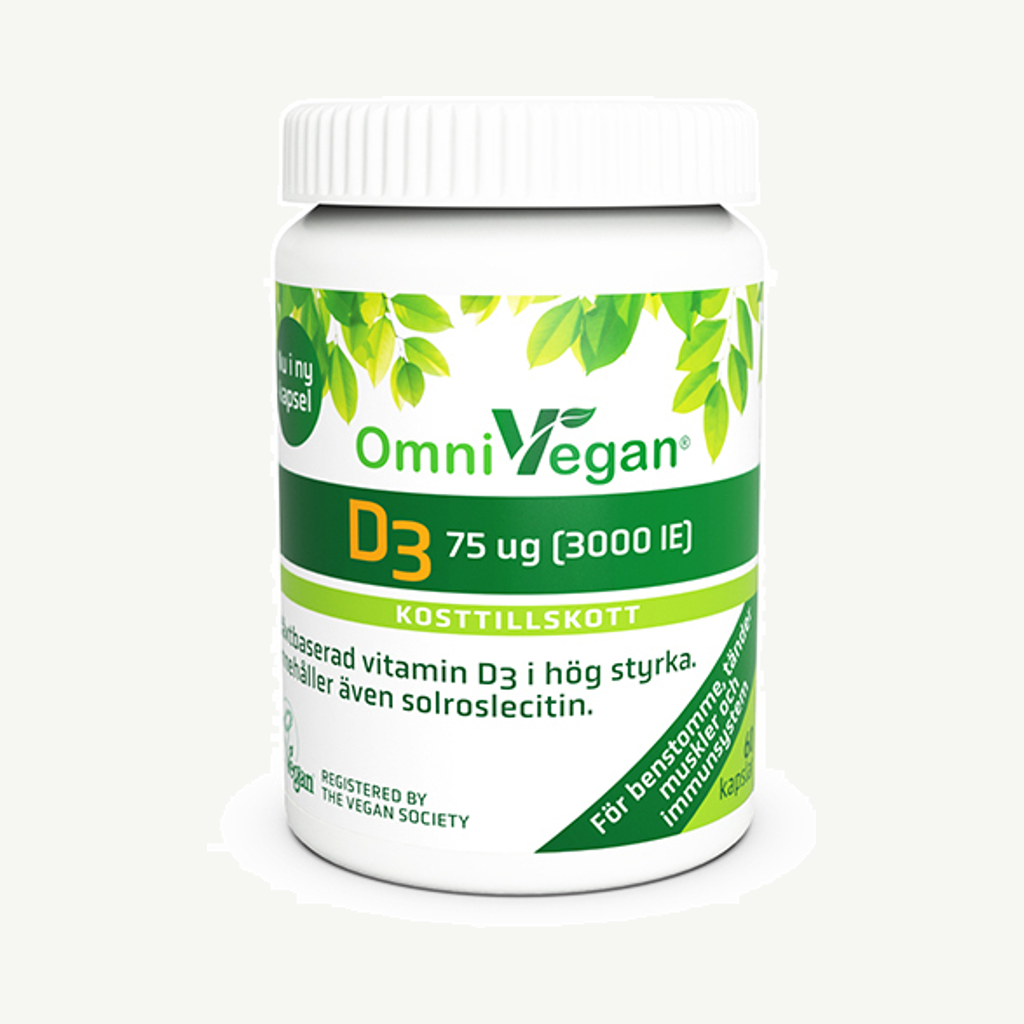 Omnisym Pharma OmniVegan D3 75 ug 60 kapslar