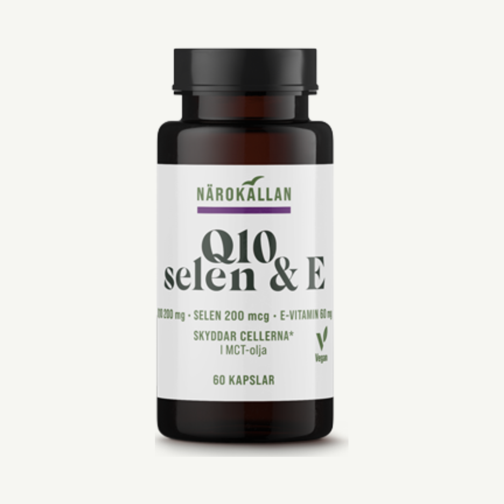 Närokällan Q10 200 mg + Selen & E 60 kapslar