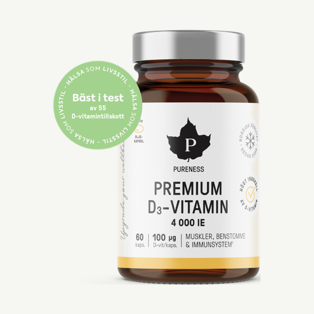 Premium D3-vitamin 4000 IE, 60 kapslar
