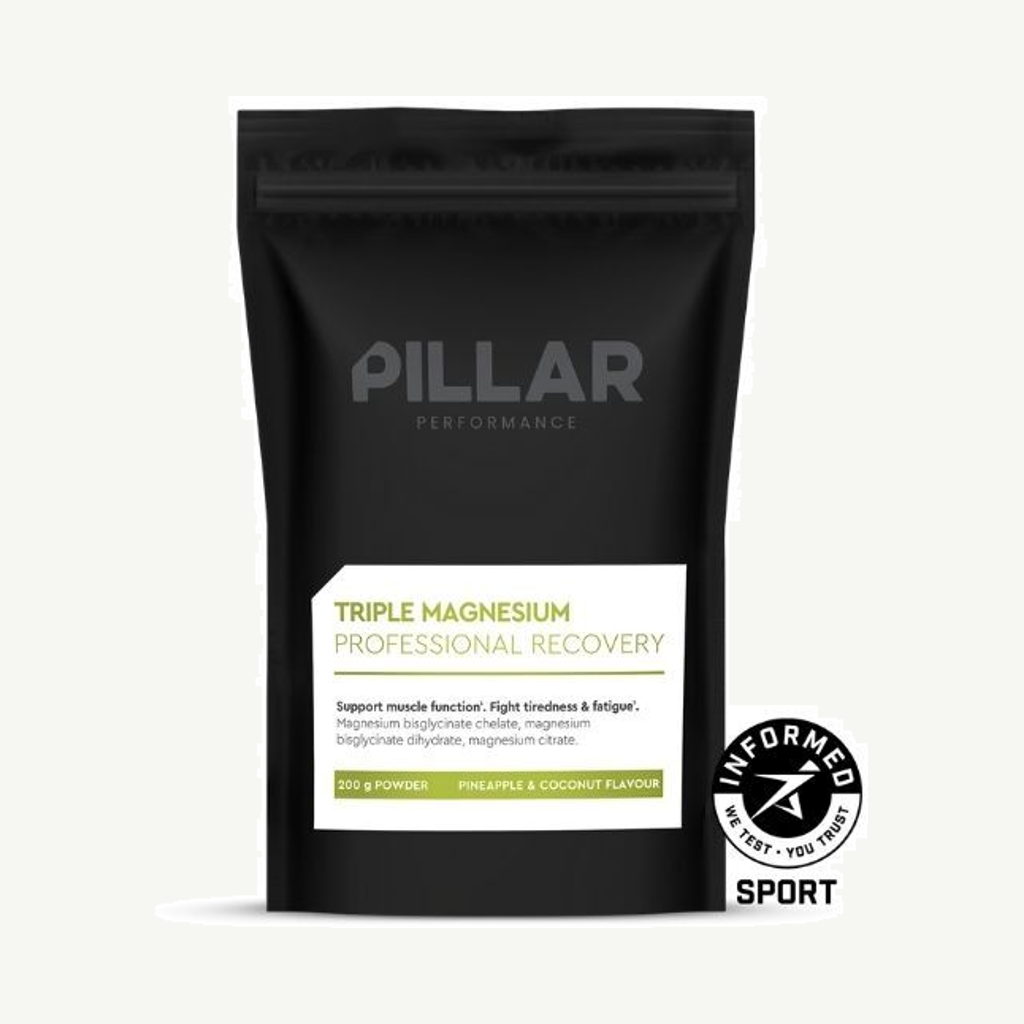 Pillar Performance Triple Magnesium Professional Recovery Powder Pineapple Coconut Pouch 200 g